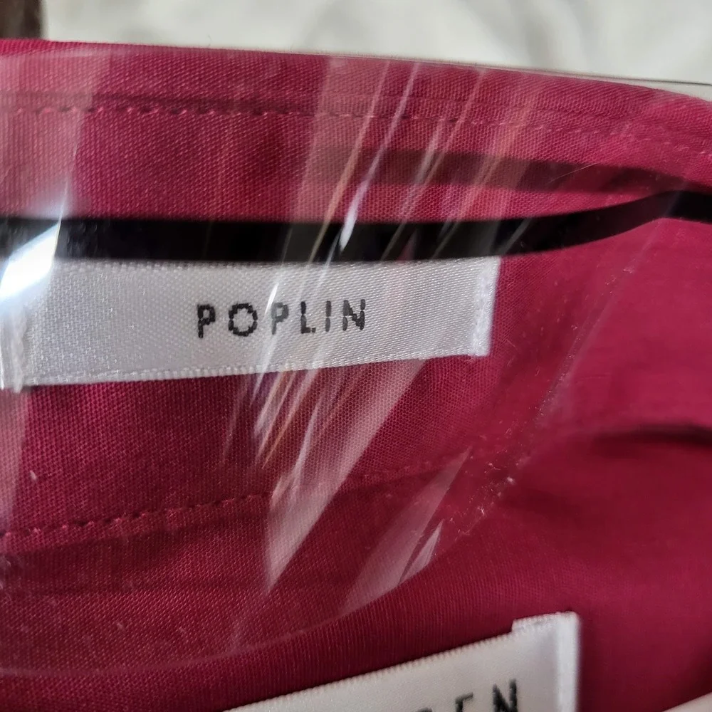 Van Heusen Men Button Up Shirt 16X32 Red Long Sleeve Poplin‎ NWT